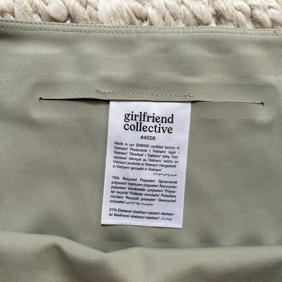 [Girlfriend Collective] Agave Green High Rise Ankle Length Leggings Size Large L - Picture 5 of 6
